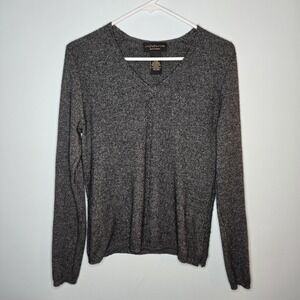 Croft And Barrow 100% Cashmere Sweater Grey Long Sleeve Womens S